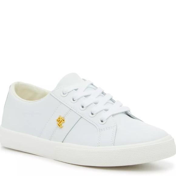 Ralph Lauren Shoes - Lauren Ralph Lauren Janson II Leather Sneakers - White - Women's Size 6 - New